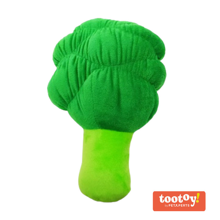 Tootoy! Comfort Healthy Broccoli Cuddler peluche con sonido para perros thumbnail