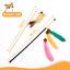Nobleza-Juego de Juguetes para Gatos de 2 Piezas,Palo de Burla para Gatos,Juguete Pluma de Gato,Juguete Pluma de Gato Interactivo, , large indicador imagen numero 2