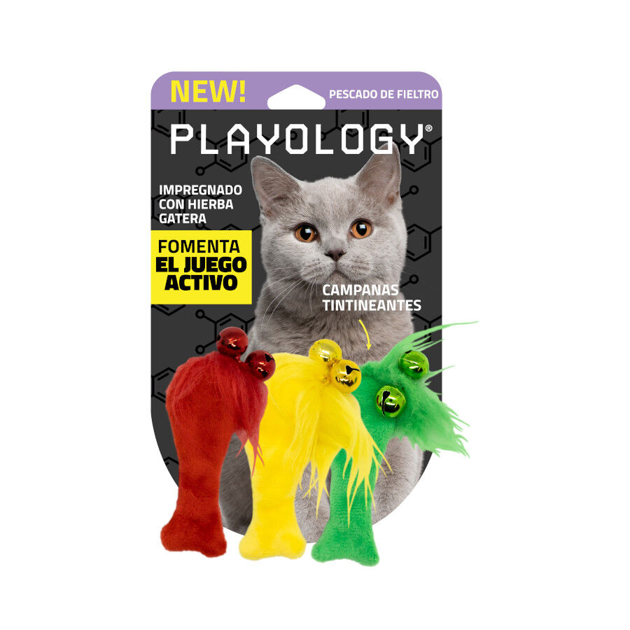 Playology Pack de Peluches con Cascabel de Colores para gatos, , large Imagen numero 4
