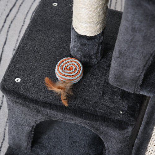 Rascador PawHut árbol de actividades y juegos color Negro thumbnail