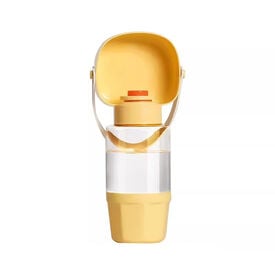 DZL Botella Contenedor Comida Amarillo para perros