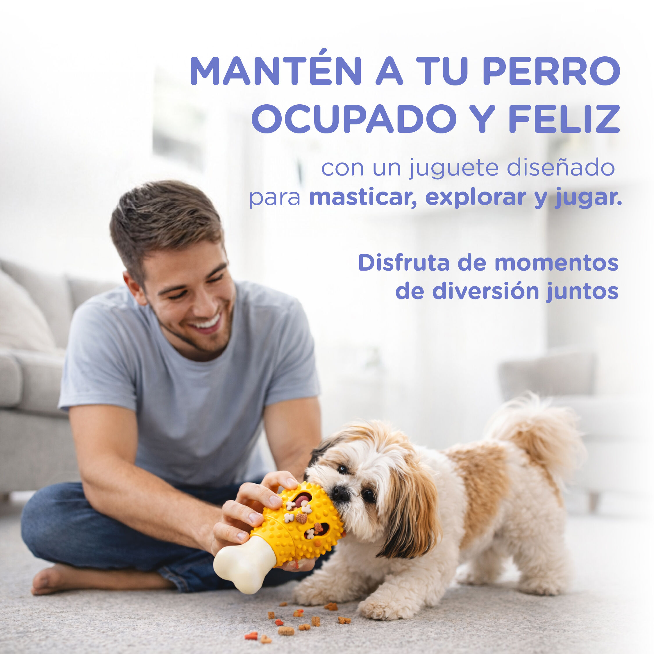 Juguete interactivo para perros con dispensador de premios TheKingPet &ndash; Mordedor resistente de TPR con sonido y texturas dentales, , large Imagen numero 5