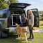 COSTWAY Transport&iacute;n para Perros y Gatos, Jaula para Perros de Aluminio con Cerradura y Separador, Transport&iacute;n de Viaje para Perros Peque&ntilde;os y Medianos, Resistente a Mordeduras (91x65x69,5 cm), , large indicador imagen numero 2