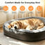 Nobleza Cama Sof&aacute; Ortop&eacute;dica para Perros Grandes (110 x 80 x 19 cm) - Cama con Espuma Huevera Viscoel&aacute;stica, Forro Impermeable, Funda Extrable Lavable a M&aacute;quina y Base Antideslizante, Suave Franela Polar, Gri, , large indicador imagen numero 3
