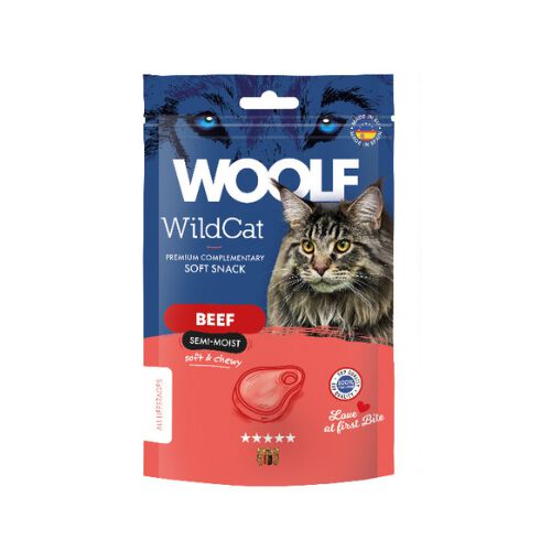 Woolf WildCat Snack Semih&uacute;medo Ternera 50gr, , large Imagen numero 1