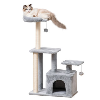 PawHut Rascador para Gatos Gris Claro