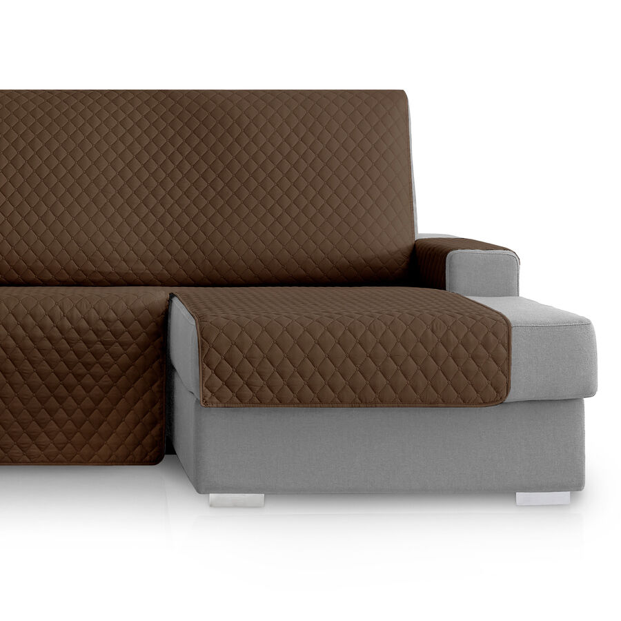 Vipalia Protector Cubresofa Rombos. Marr&oacute;n. Chaise Longue Derecha 240 cm, , large Imagen numero 2