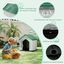 COSTWAY Caseta de Pl&aacute;stico para Perros, Refugio para Mascotas Impermeable con Puerta Met&aacute;lica con Cerradura, Techo Inclinado y Rejillas de Ventilaci&oacute;n, Caseta Perro para Interior y Exterior (Verde), , large indicador imagen numero 4