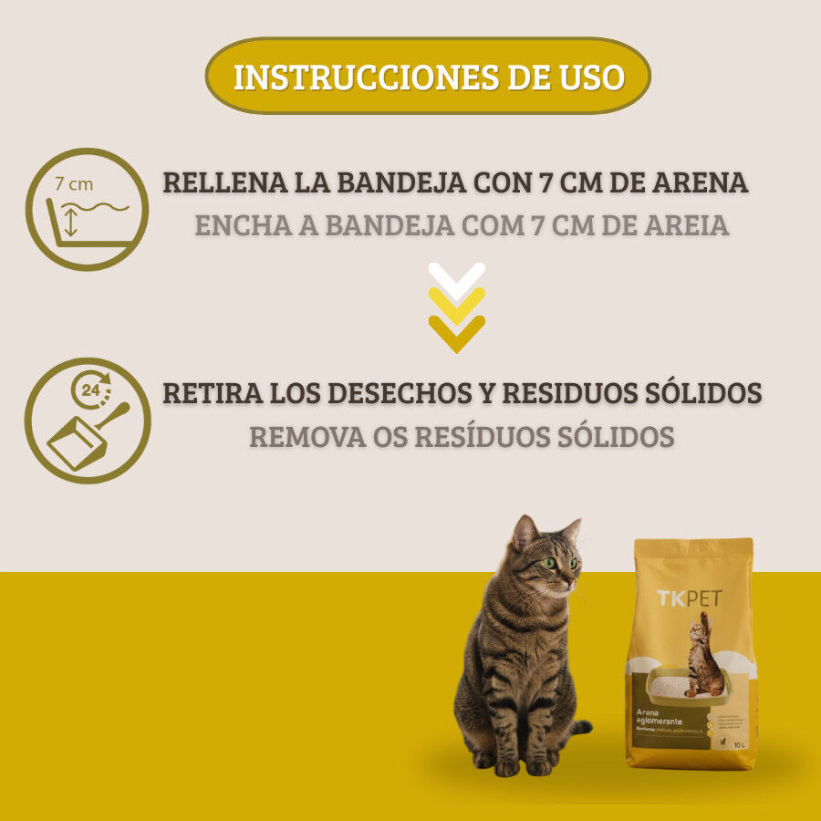 10 L TK-Pet Arena Aglomerante Bentonita y Marsella para gatos, , large Imagen numero 4