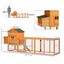 PawHut Gallinero de Madera 297,5x68x118 cm Jaula Grande para 3-6 Gallinas con Techo Asfáltico Corral de Metal Puerta de Pestillo Nido Bandeja Extraíble y Rampa Natural, , large indicador imagen numero 3
