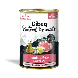 Dibaq Natural Moments Adulto Cordero con Pera, 12 latas x 380gr