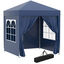 Outsunny Carpa Plegable Gazebo 2x2 m Cenador de Jardín con 4 Paredes Laterales Tela Oxford 2 Puertas 2 Ventanas y Bolsa de Transporte Impermeable para Exterior Terraza Camping Fiestas Azul, , large indicador imagen numero 1
