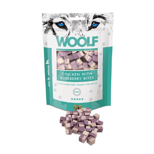 Woolf Bocaditos para perro de Pollo con Arándanos