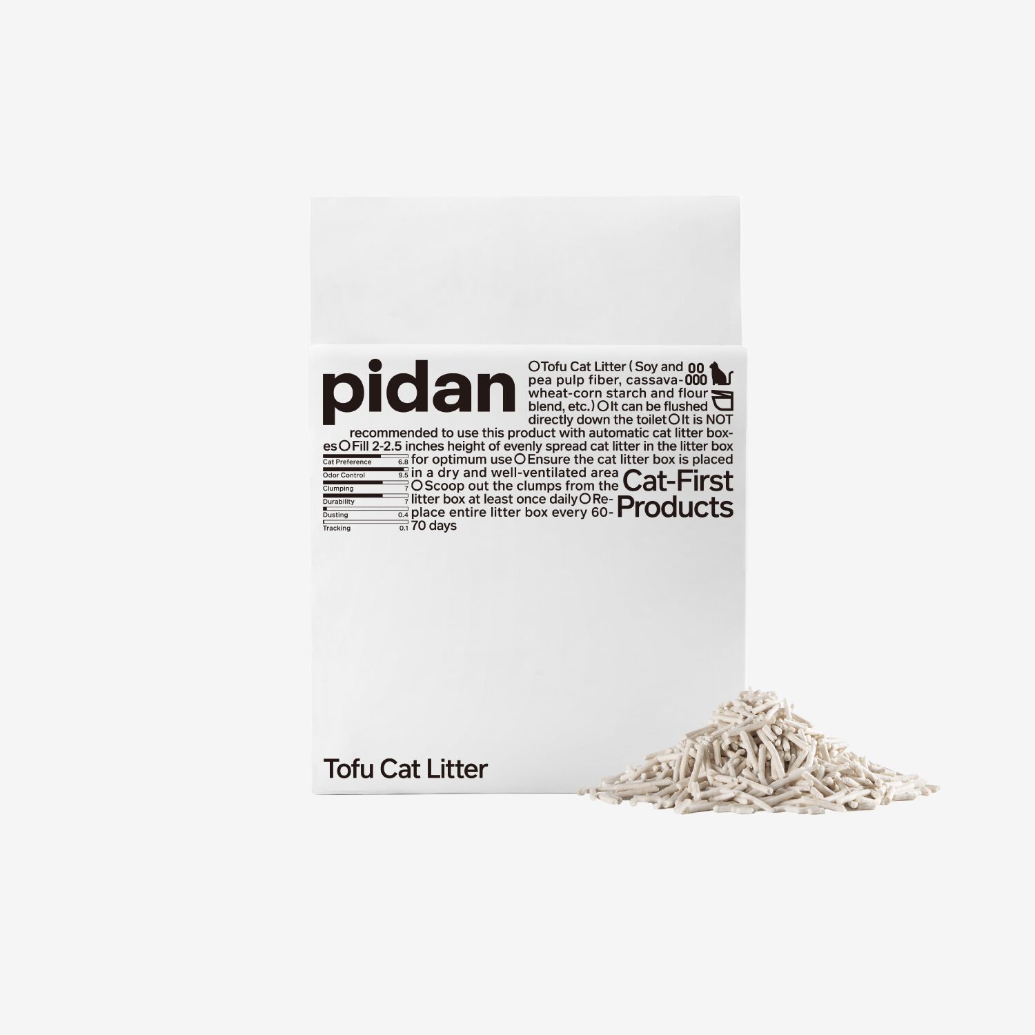 Arena vegetal para gatos (tofu) - 4.8kg, , large Imagen numero 1