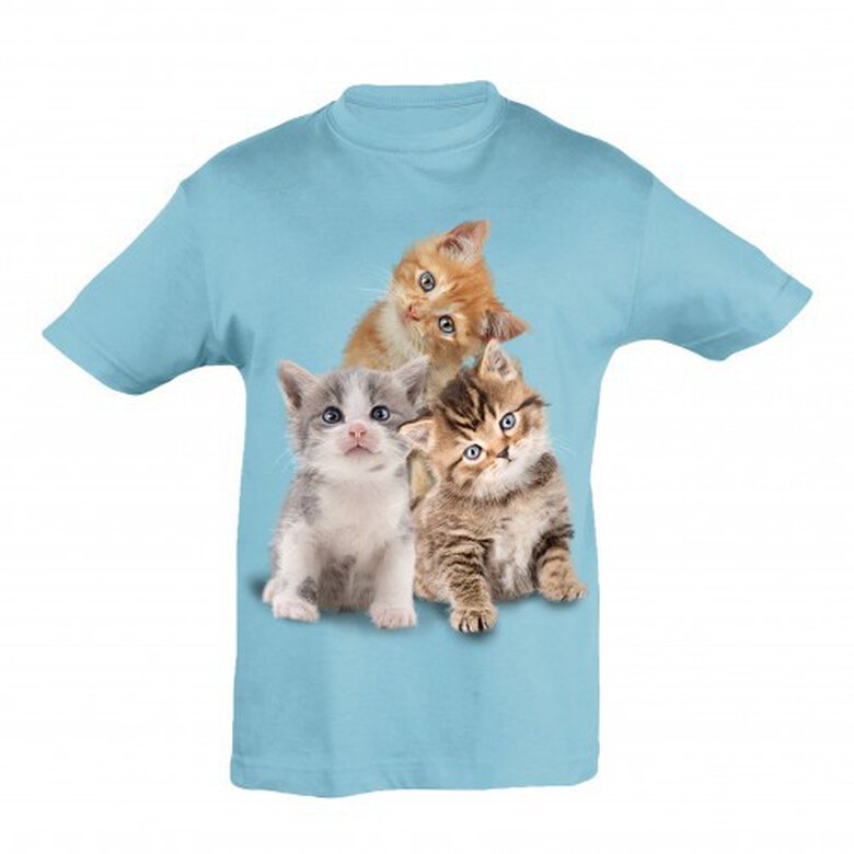 Camiseta Niño Gatitos color Azul, , large image number null