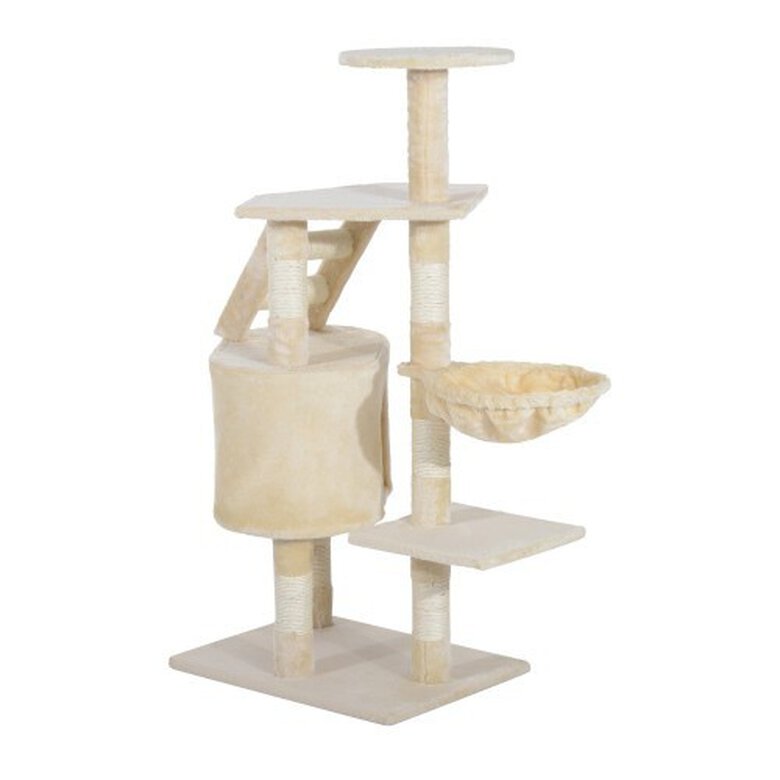 Rascador árbol con felpa PawHut color Beige, , large image number null