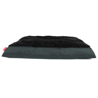 Gauty Cama Redonda Tela Impermeable y pelo  Gris y negro para Perros y Gatos 