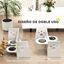 PawHut Comedero Perros Elevado Blanco, , large indicador imagen numero 4