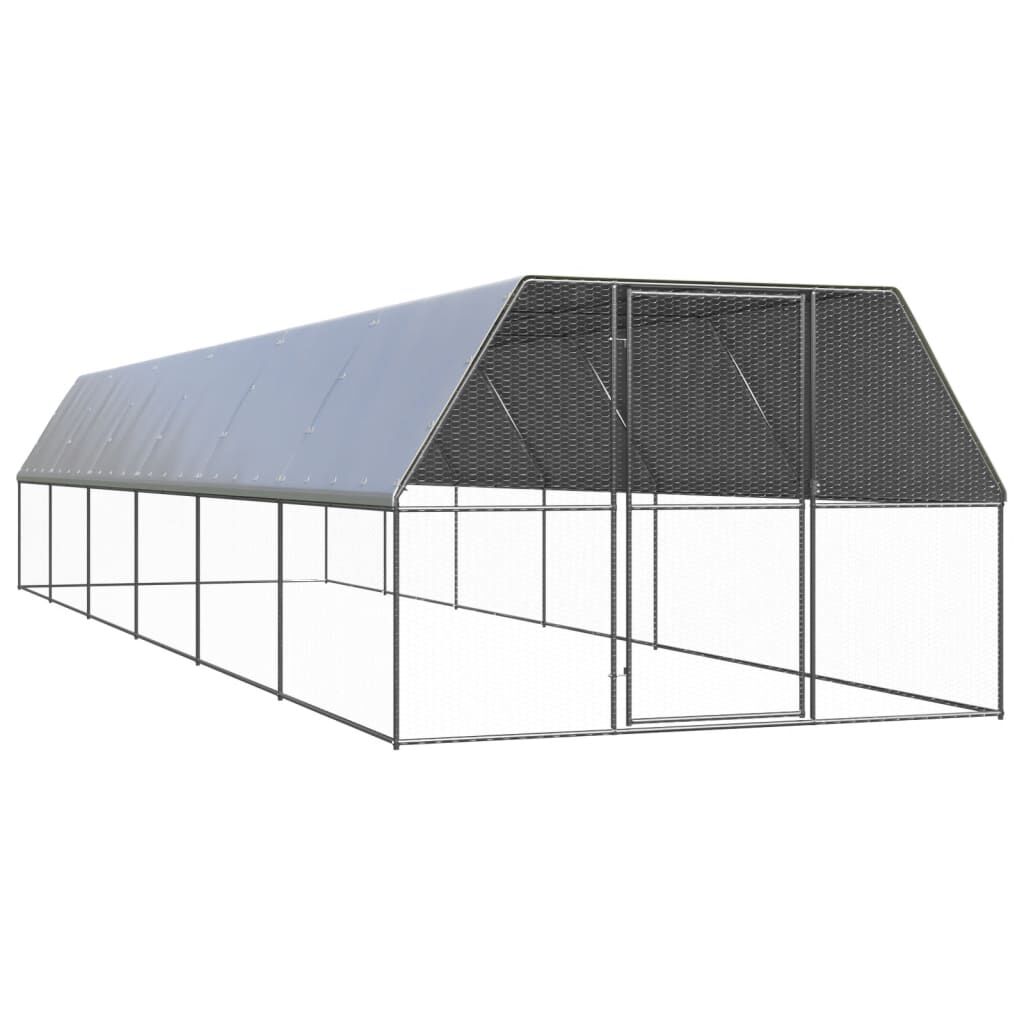 vidaXL Jaula gallinero de acero galvanizado 3x12x2 m, , large Imagen numero 1