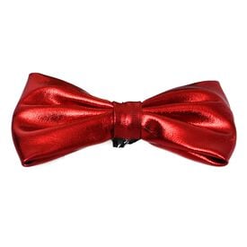 Pajarita roja satinada para perros y gatos Bubimex
