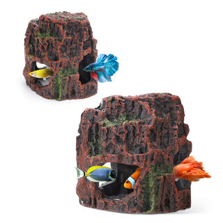 Nobleza Cueva de Madera decorativa para acuarios