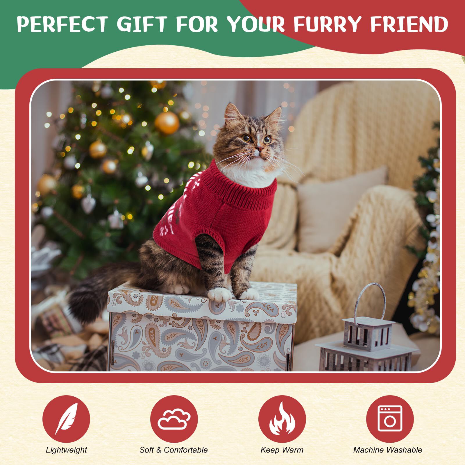 Nobleza Jersey Navidad para Perros y Gatos thumbnail