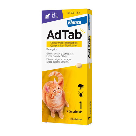 AdTab Comprimidos Masticables para gatos, , large image number null