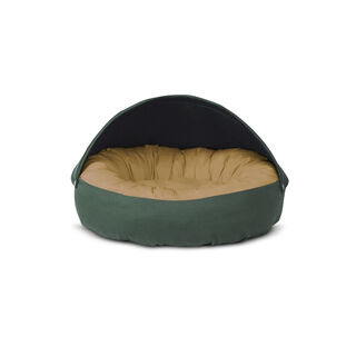 Gauty Cama Redonda Tela de sarga  Verde y beige para Perros y Gatos 