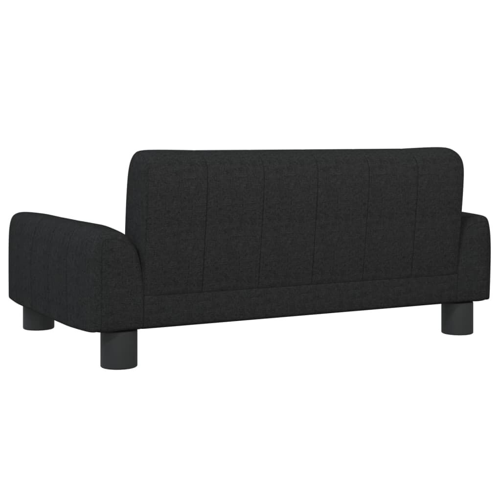 vidaXL Cama para perros de tela negra 70x45x30 cm, , large Imagen numero 4