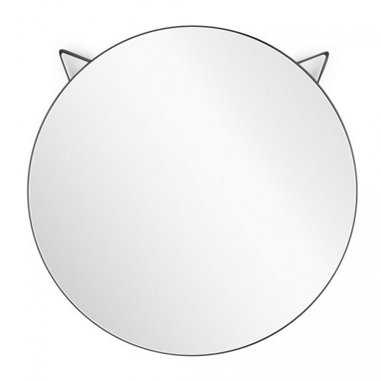 Espejo pared con forma de cara de gato color Negro, , large image number null