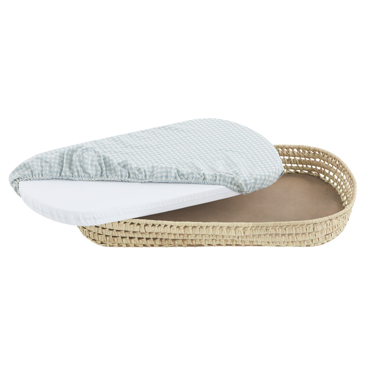 Cama de palma EliteLounge + colch&oacute;n impermable + textil para colch&oacute;n Eucaliptus Vichy, , large Imagen numero 4