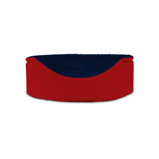 Gauty Cama Redonda Tela Impermeable rojo y azul para Perros y Gatos 