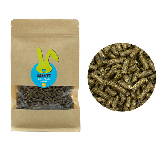 Herb Pellet Premium para Conejos &ndash; 500g - Pienso Completo y Natural para Roedores (Conejos, cobayas..) - Alimento Completo elaborado a Base de Plantas, , large Imagen numero 1