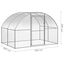 Vidaxl gallinero de exterior plateado para animales, , large indicador imagen numero 5