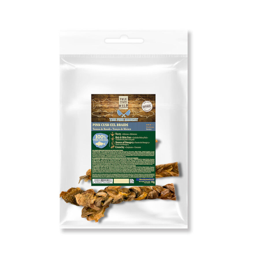 70 g. True Origins Trenzas Rosada Snack para perros, , large Imagen numero 2