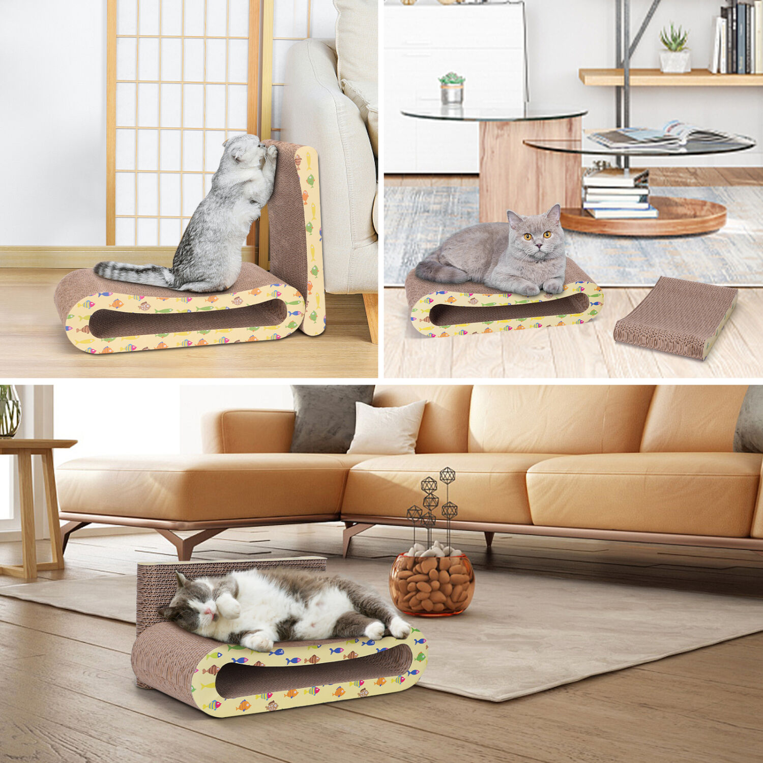 Nobleza Rascador y afilador de uñas cartón para gatos thumbnail