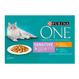 Purina One Wet Sensitive Sobre en salsa para gatos  