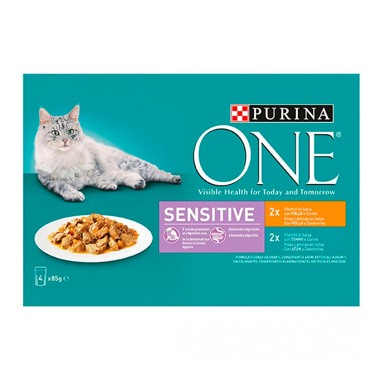 Purina One Wet Sensitive Sobre en salsa para gatos  , , large image number null