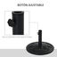 Outsunny Base de Sombrilla Peso 13 kg Soporte para Parasol Redondo de HDPE y Cemento para Poste de Paraguas de Ø35/38/48 mm para Terraza Patio Jardín Playa Ø48x34 cm Negro, , large indicador imagen numero 4