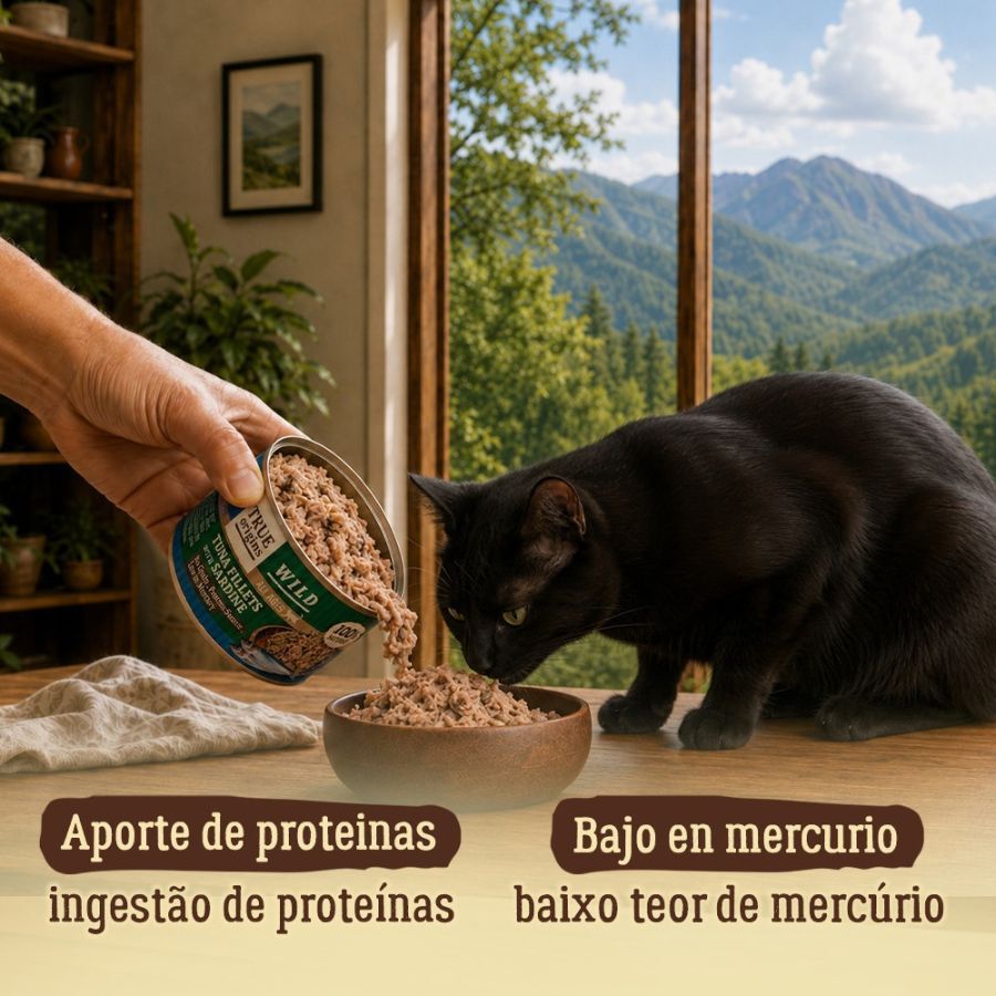 70 g True Origins Wild Fibras de At&uacute;n con Sardinas para gatos, , large Imagen numero 3