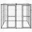 Vidaxl perrera con puertas de bisagra negro para perros, , large indicador imagen numero 9