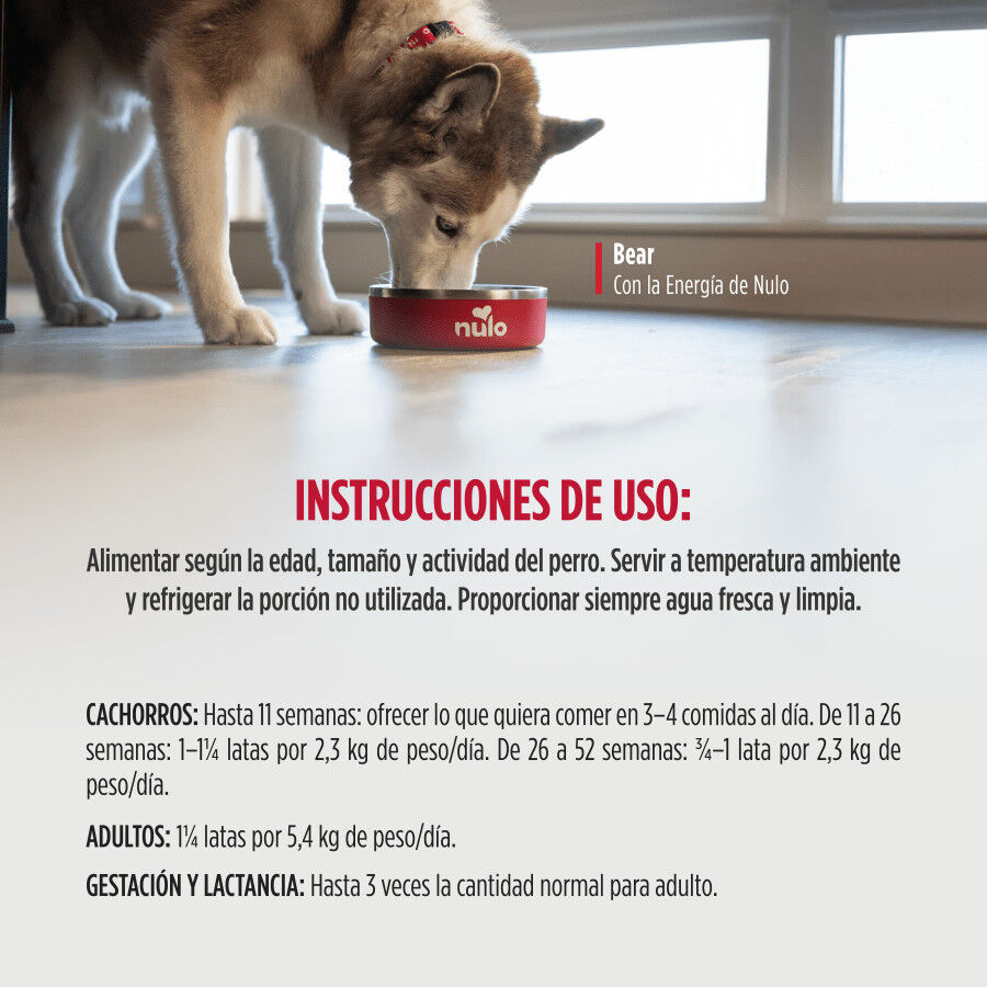 340 g Nulo Ternera y Pollo con Flet&aacute;n Pat&eacute; en Lata para perros, , large Imagen numero 4