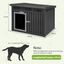 COSTWAY Caseta para Perros Exterior, Casa para Perros de Pl&aacute;stico con Puerta, Techo Inclinado Abatible, Rejillas de Ventilaci&oacute;n, Mueble Perrera para Mascotas, 81 x 64 x 61 cm, Negro, , large indicador imagen numero 5