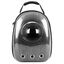Mochila para transporte de mascotas gato y perro Transportin de plástico rígido gris, , large indicador imagen numero 4