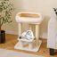 COSTWAY &Aacute;rbol Rascador para Gatos, 61 cm Torre para Gato con C&oacute;moda Cama y Manta de Peluche, 3 Postes Rascador de Sisal, Plataforma Acolchada, &Aacute;rbol Gatos Peque&ntilde;o, Ahorrar Espacio, Blanco, , large indicador imagen numero 2