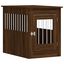 vidaXL Jaula para perros madera de ingeniería roble marrón 55x80x68 cm, , large indicador imagen numero 1