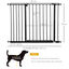 PawHut Barrera de Seguridad Negro, , large indicador imagen numero 3