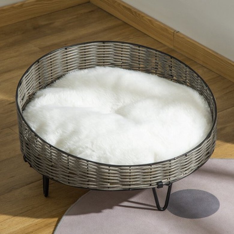 PawHut Cama De Mimbre para perros pequeños Tiendanimal