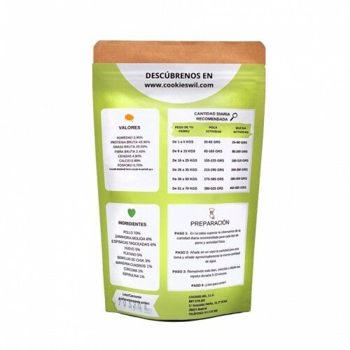 Pienso para perros sin cereales Cookieswil sabor pollo, , large Imagen numero 2