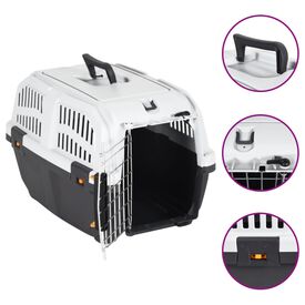 VidaXL Transportín con cierre y asa para perros y gatos